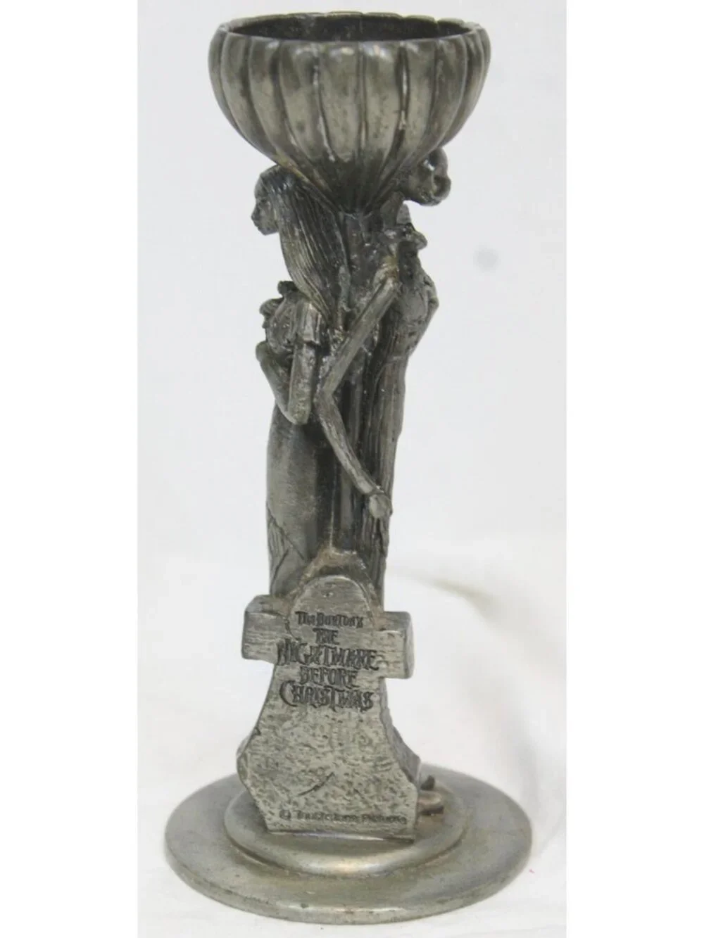 NECA Nightmare before Christmas Candlestick Holder Pewter Sally Jack Skellington